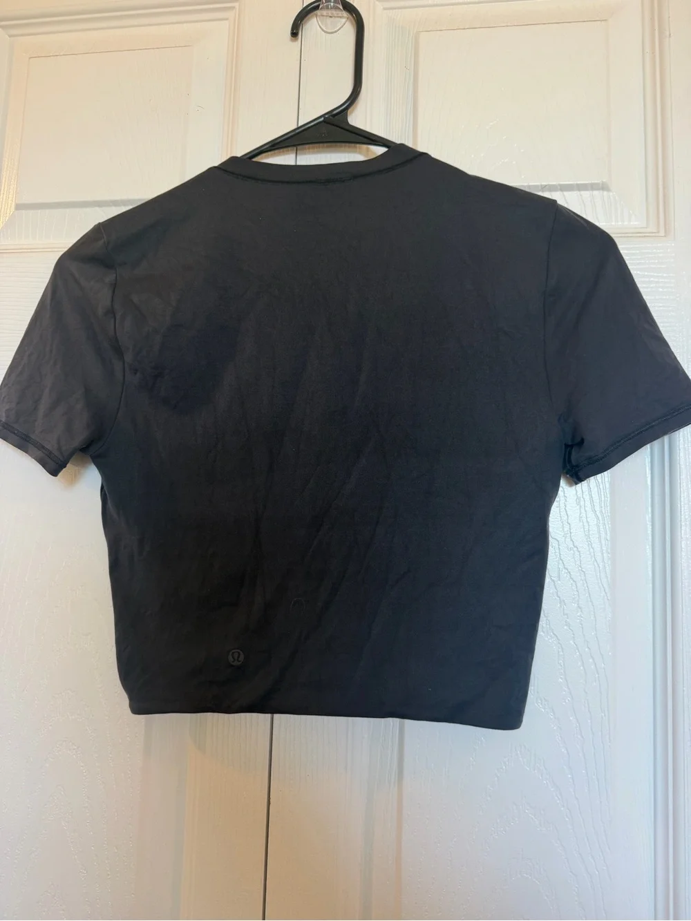 lululemon athletica Black Cropped Crew Tee